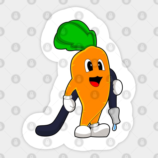 Carrot Firefighter Fire hose Sticker by Markus Schnabel